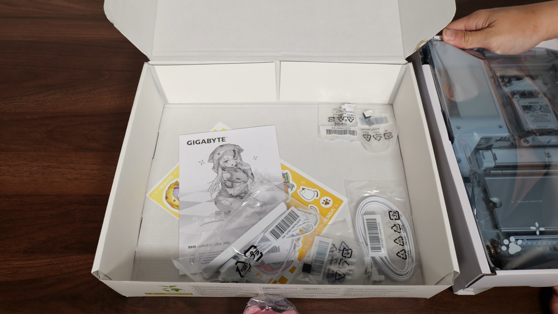 Gigabyte B850 AORUS ELITE-P ICE Packaging (Accessories)