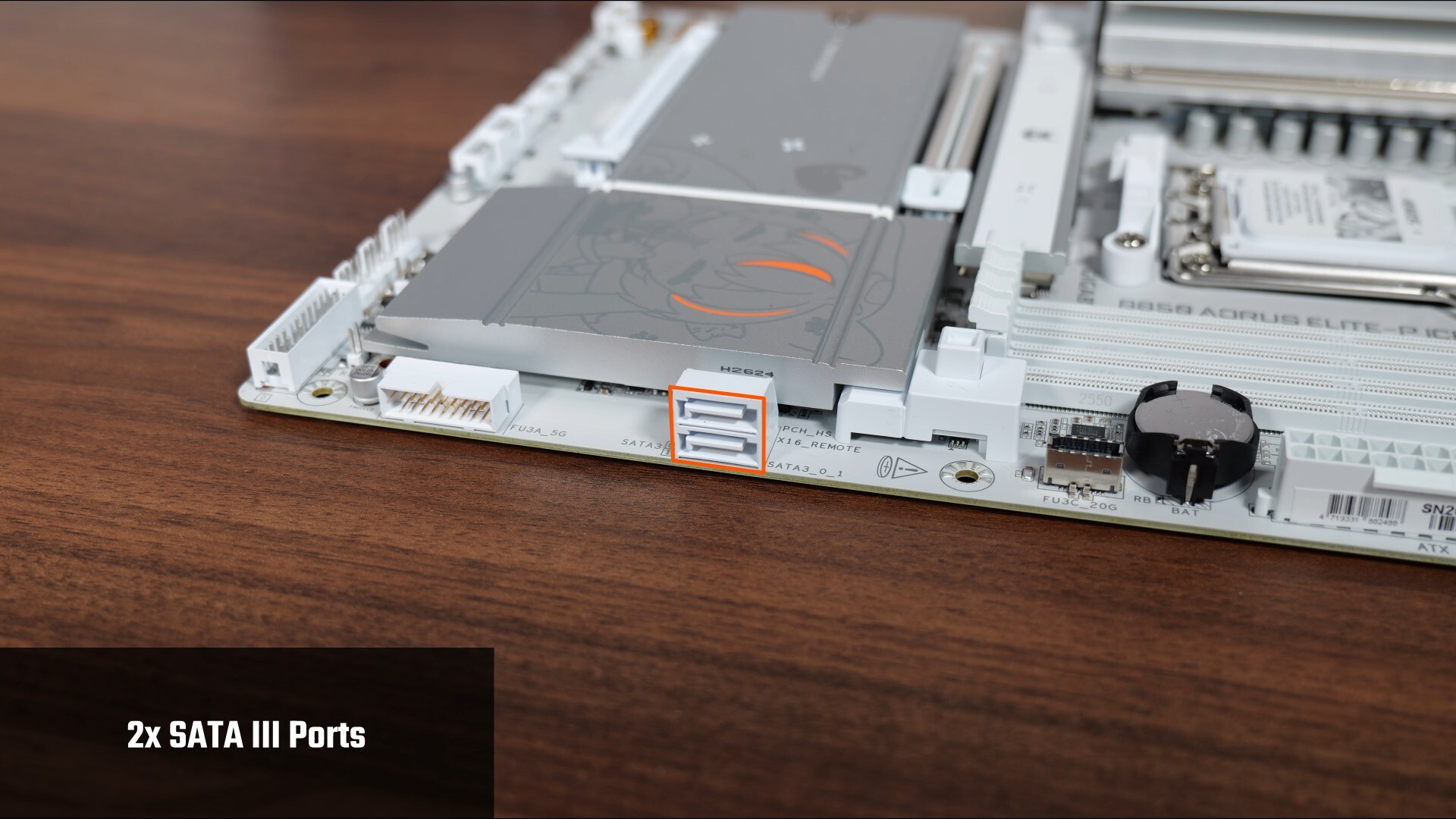 Gigabyte B850 AORUS ELITE-P ICE SATA Ports