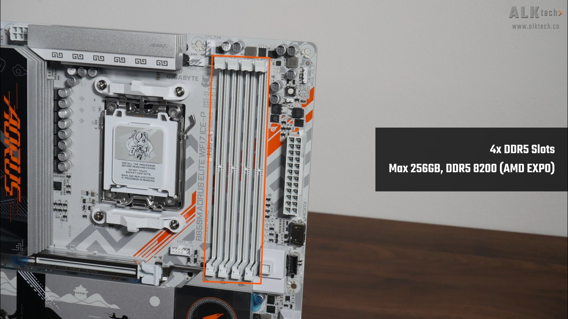 Gigabyte B850M AORUS ELITE WIFI7 ICE-P Memory Support