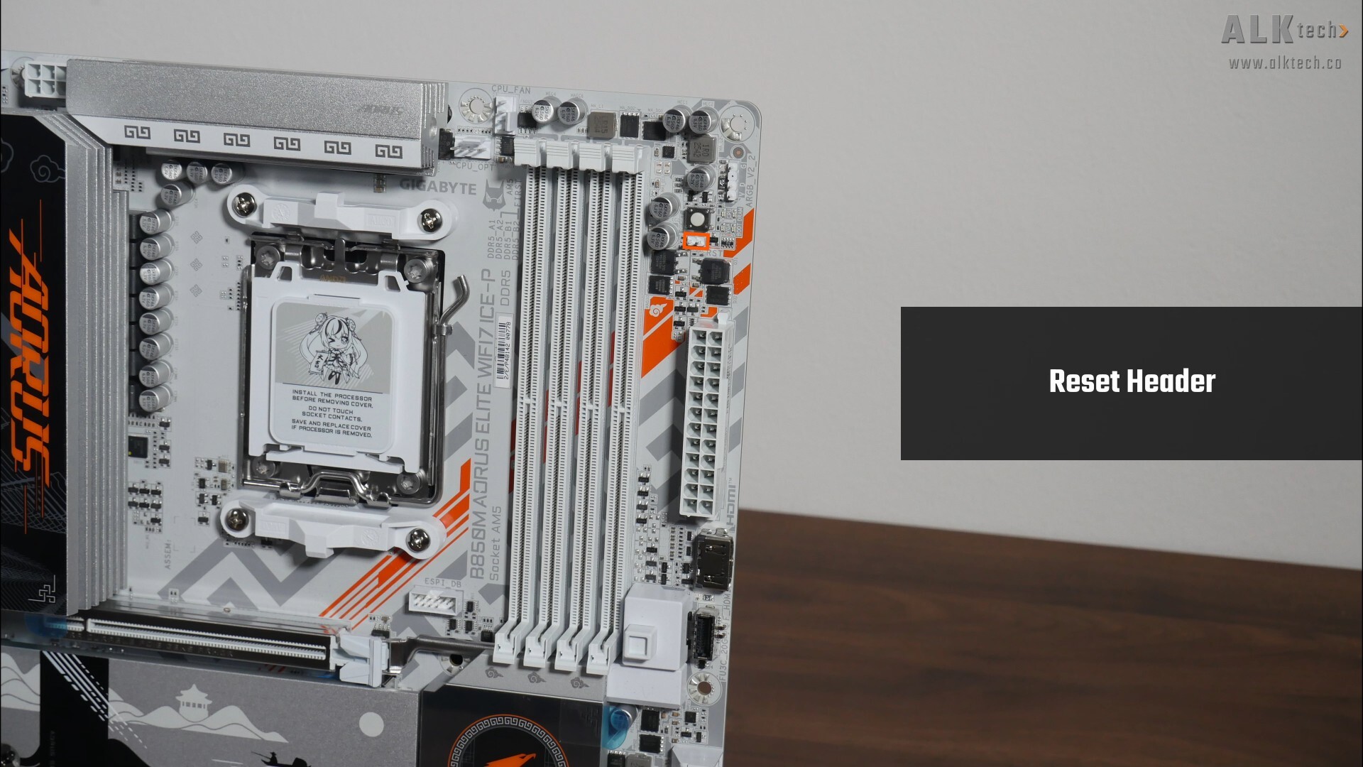 Gigabyte B850M AORUS ELITE WIFI7 ICE-P Reset Header