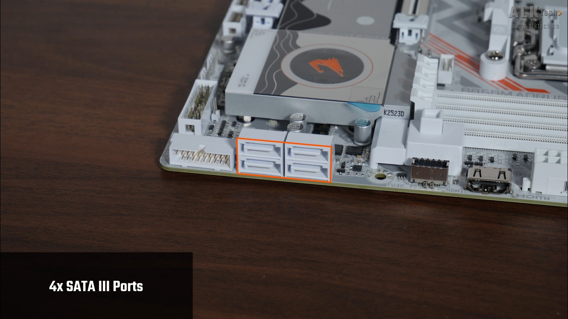 Gigabyte B850M AORUS ELITE WIFI7 ICE-P SATA Ports