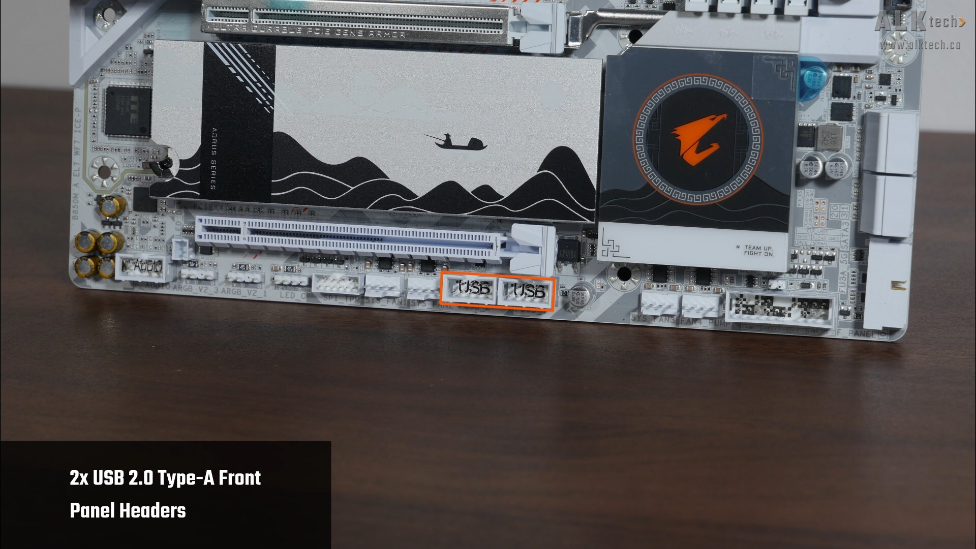 Gigabyte B850M AORUS ELITE WIFI7 ICE-P USB 2.0 Type-A Front Panel Headers