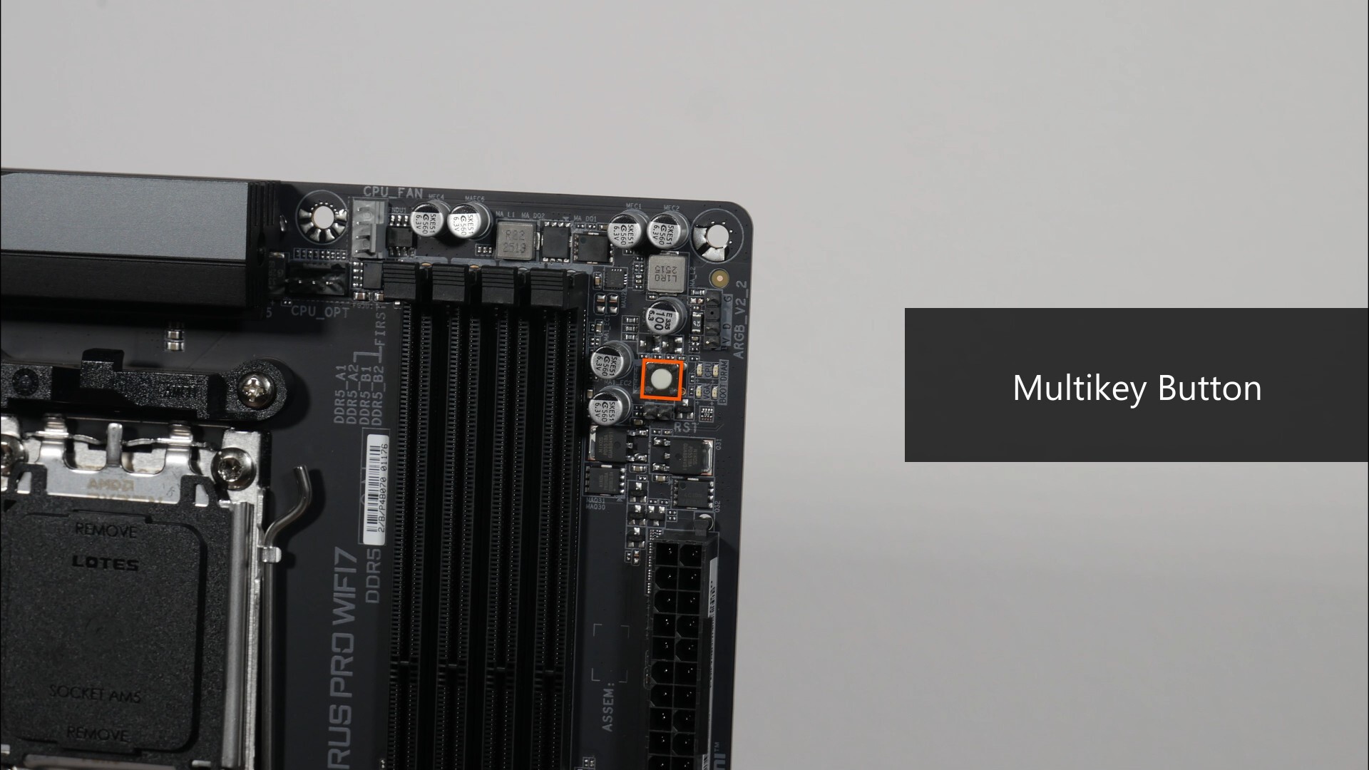Gigabyte B850M AORUS PRO WIFI7 Multikey Button