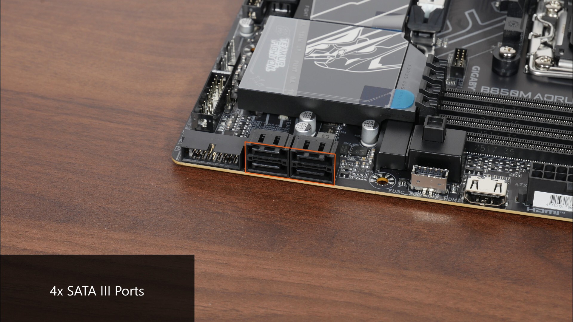 Gigabyte B850M AORUS PRO WIFI7 SATA Ports