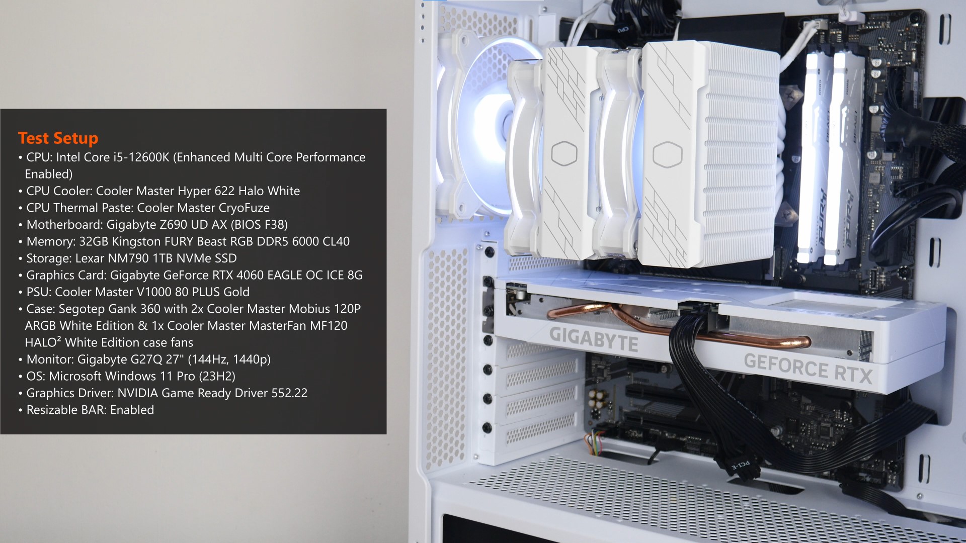 Gigabyte GeForce RTX 4060 EAGLE OC ICE 8G Test Setup (2)