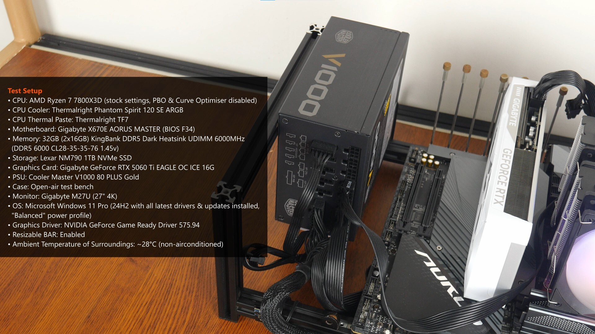 Gigabyte GeForce RTX 5060 Ti EAGLE OC ICE 16G Test Setup (2)
