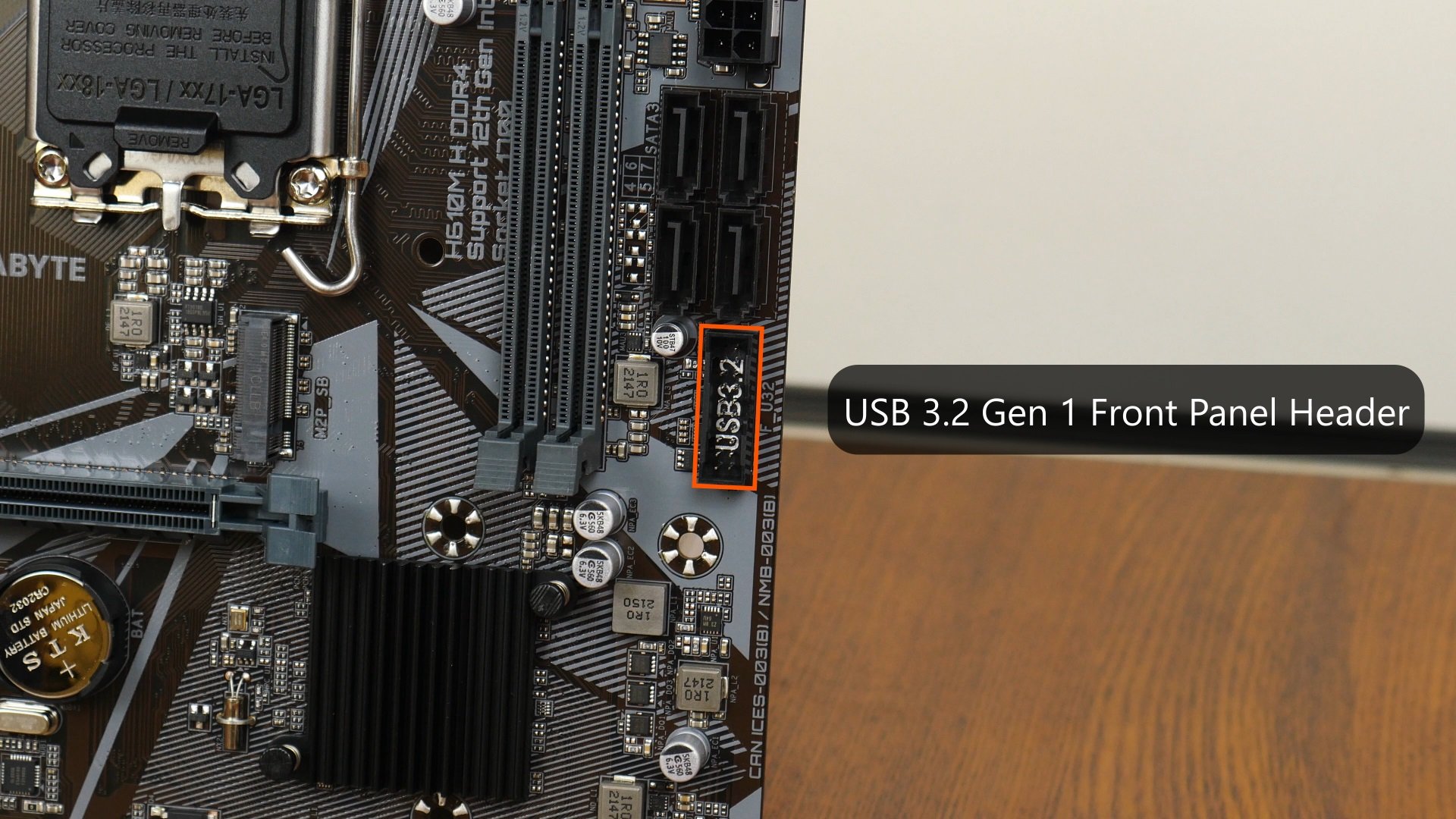 Gigabyte H610M H DDR4 USB 3.2 FP