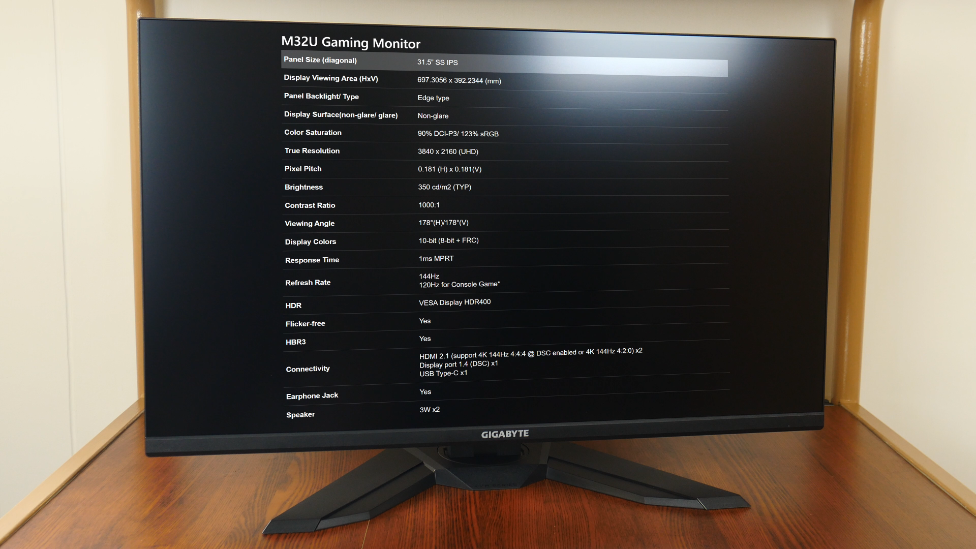 Gigabyte M32U Specs