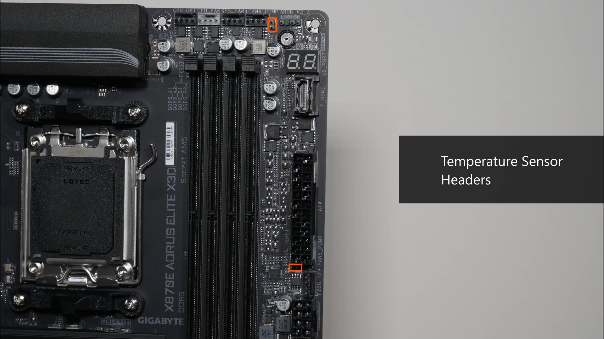 Gigabyte X870E AORUS ELITE X3D Temperature Sensor Headers