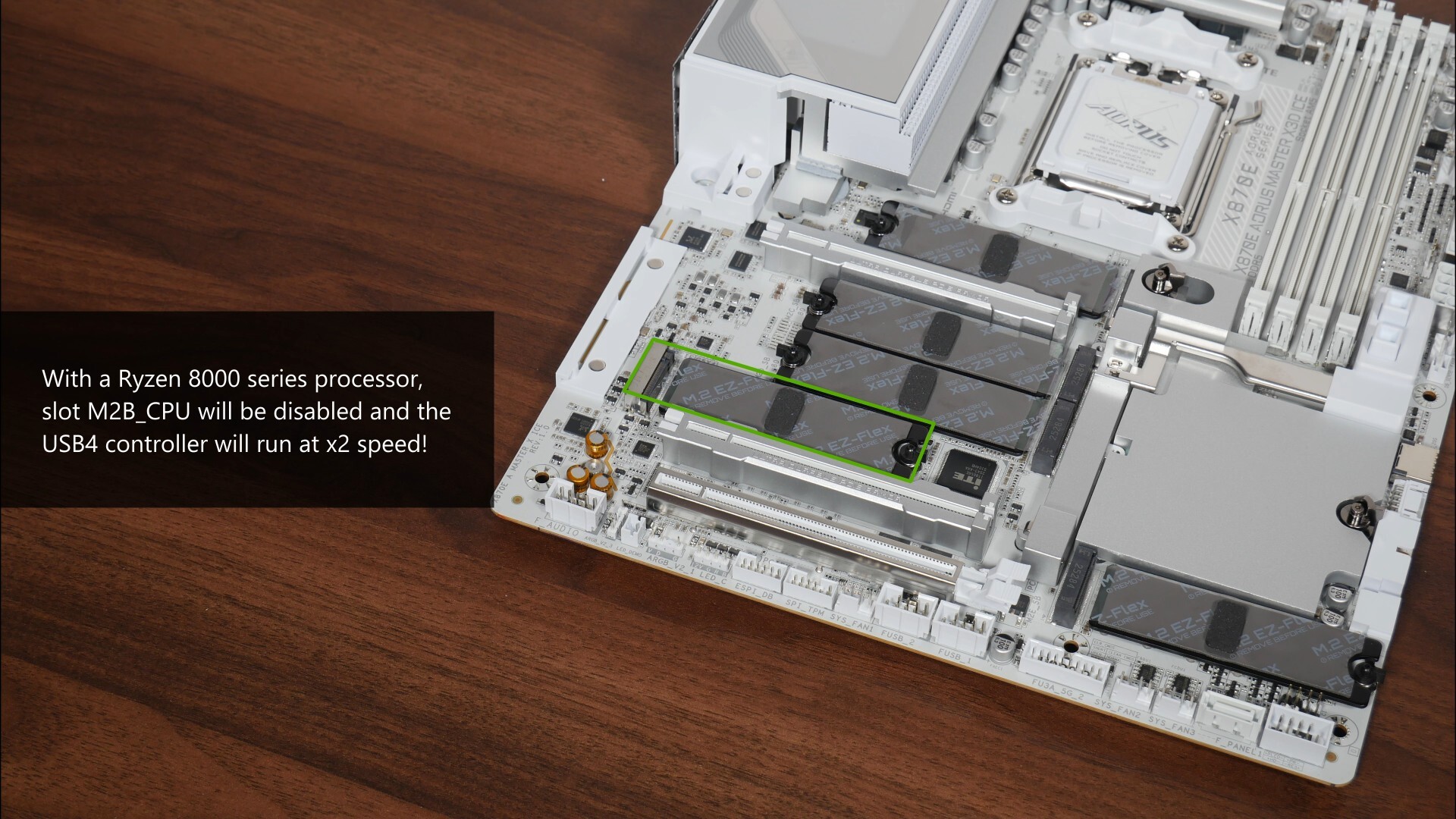 Gigabyte X870E AORUS MASTER X3D ICE M.2 Lane Sharing