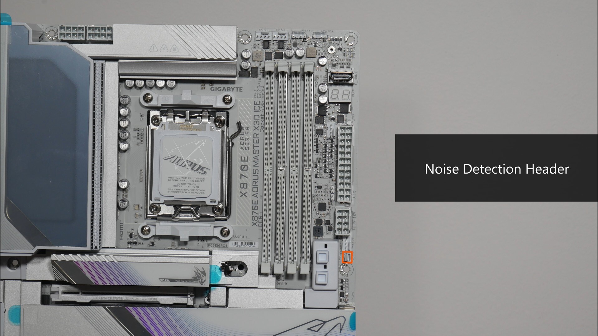 Gigabyte X870E AORUS MASTER X3D ICE Noise Detection Header