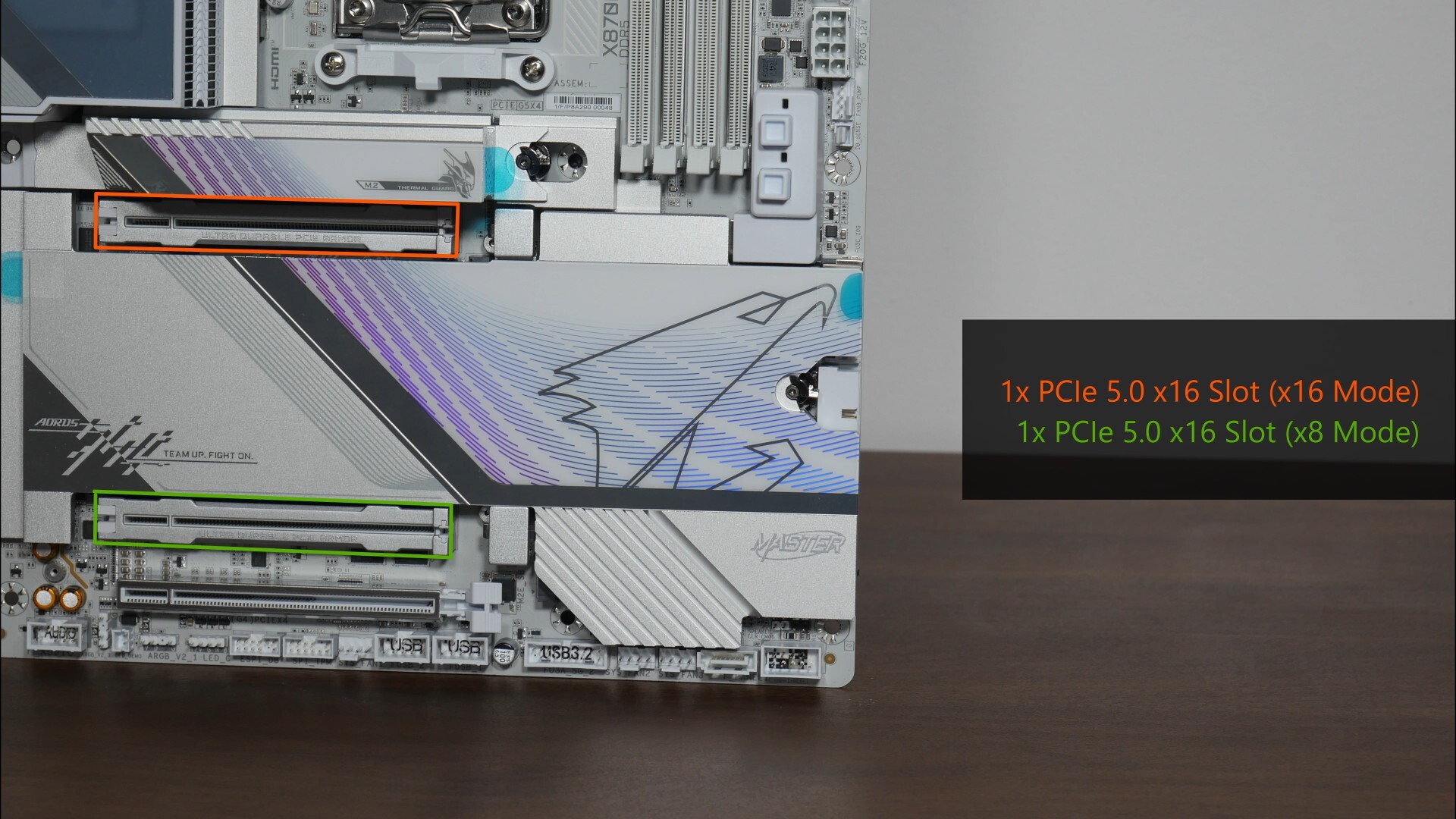 Gigabyte X870E AORUS MASTER X3D ICE PCIe 5.0 Slots (1)