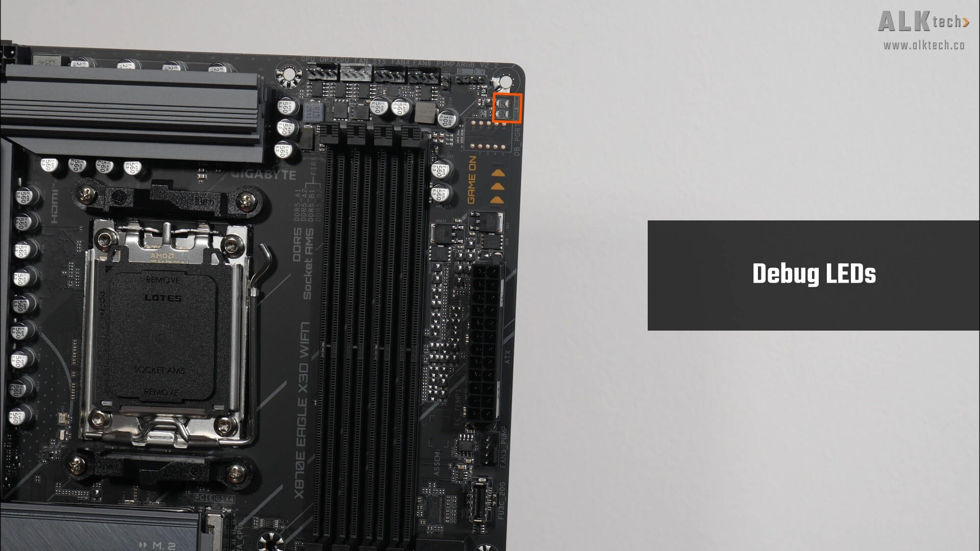 Gigabyte X870E EAGLE X3D WIFI7 Debug LEDs