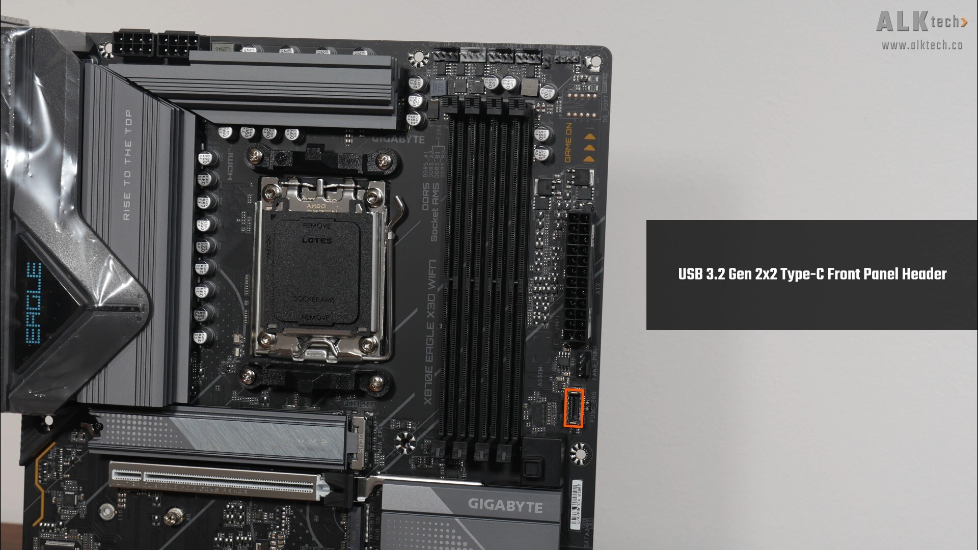 Gigabyte X870E EAGLE X3D WIFI7 Front Panel USB 3.2 Gen 2x2 Header