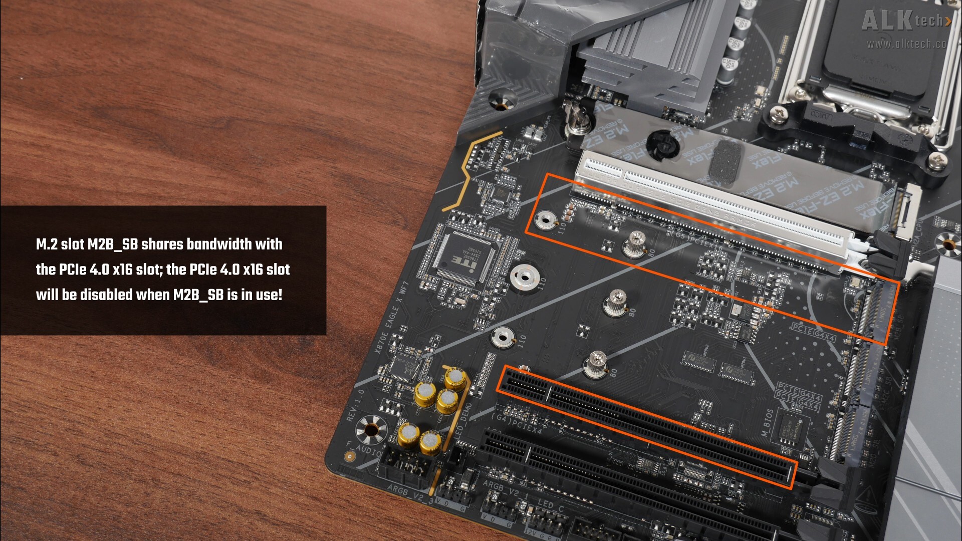 Gigabyte X870E EAGLE X3D WIFI7 PCIe Lane Sharing