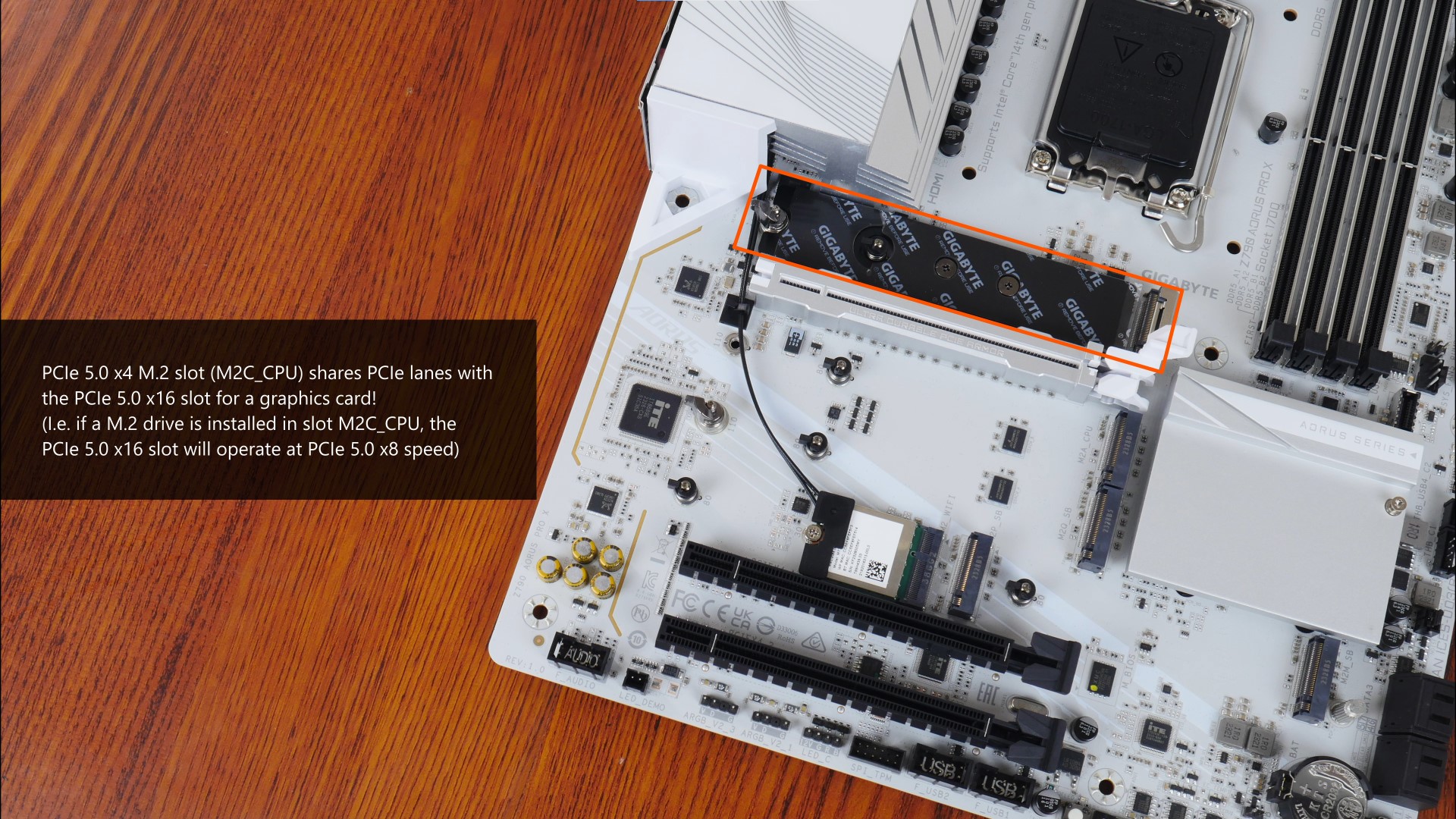 Gigabyte Z790 AORUS PRO X PCIe Lane Sharing