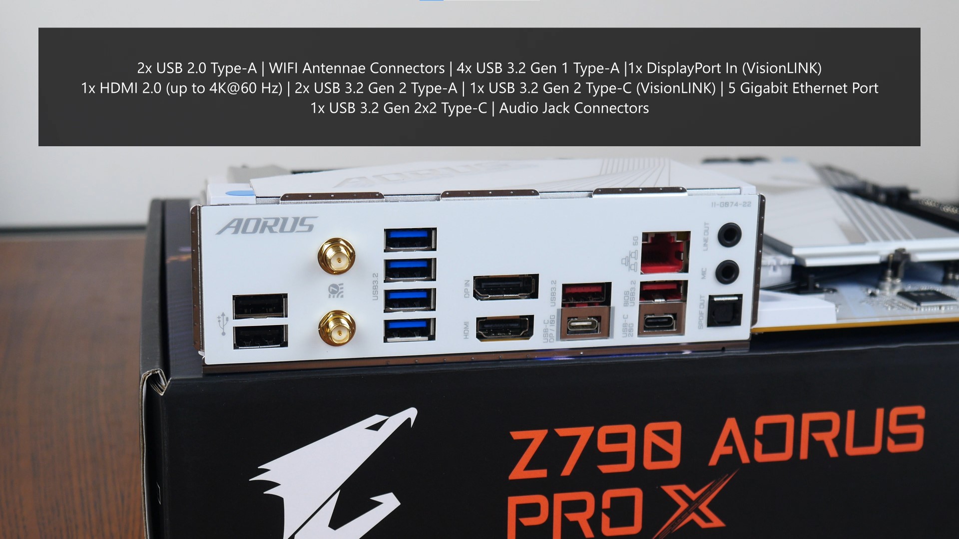 Gigabyte Z790 AORUS PRO X Rear IO