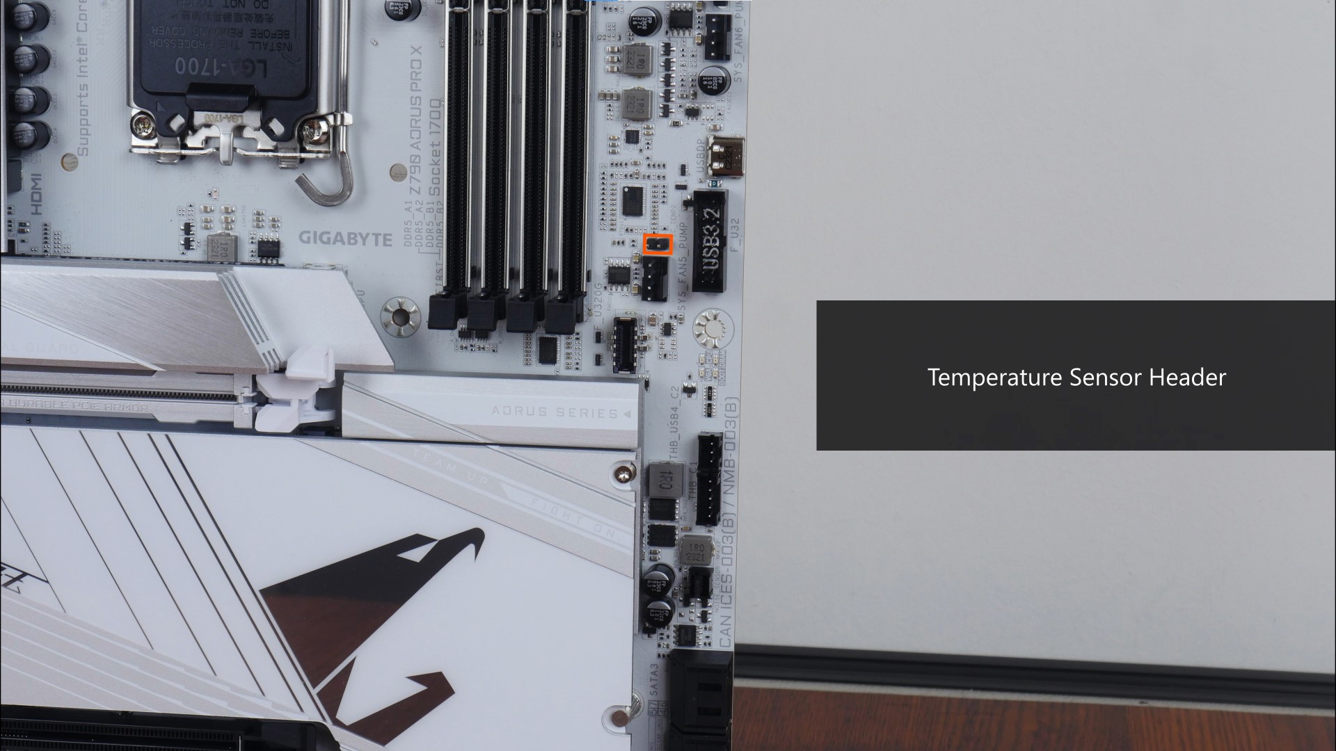 Gigabyte Z790 AORUS PRO X Temperature Sensor Header (2)