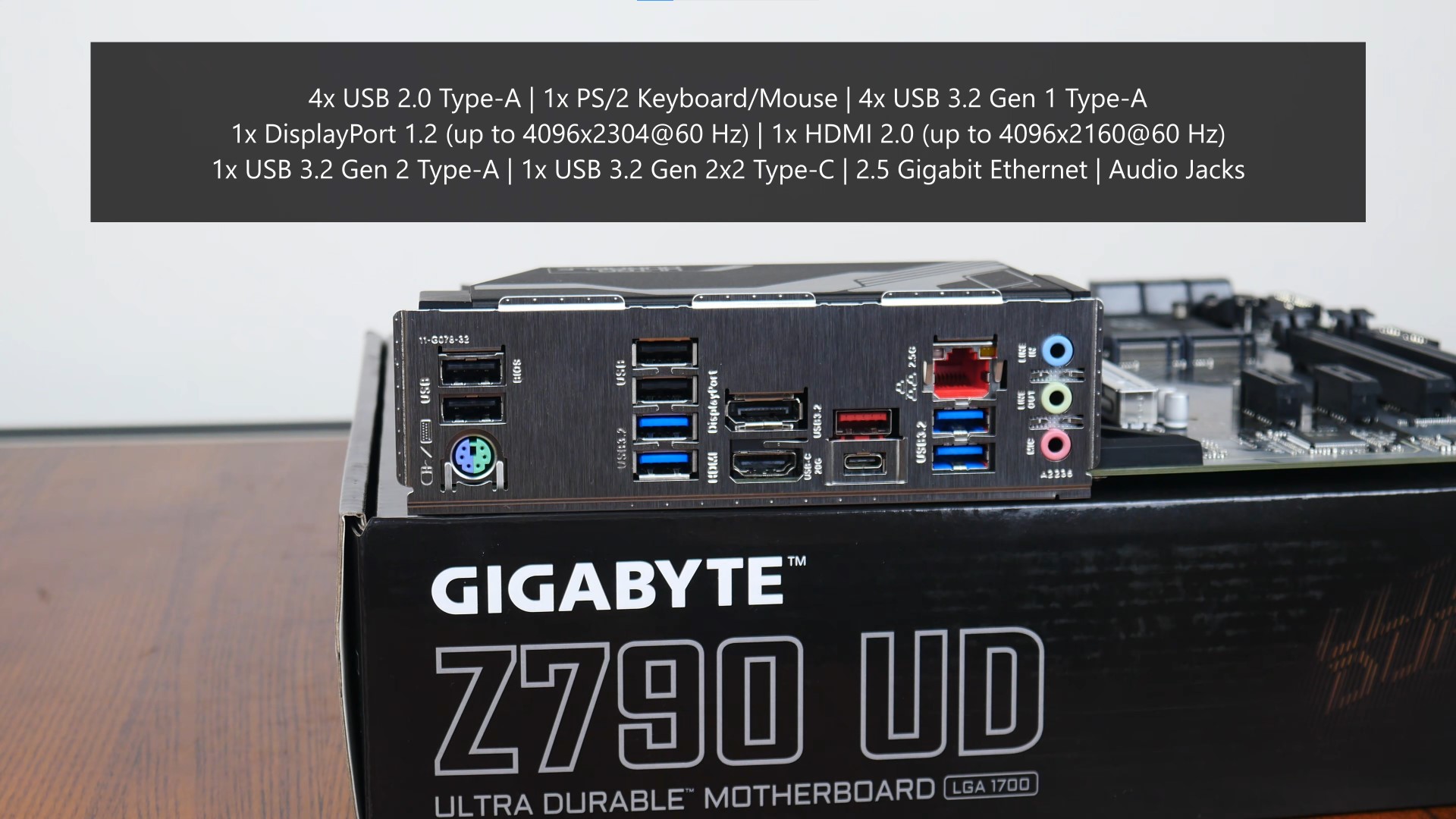 Gigabyte Z790 UD Rear IO