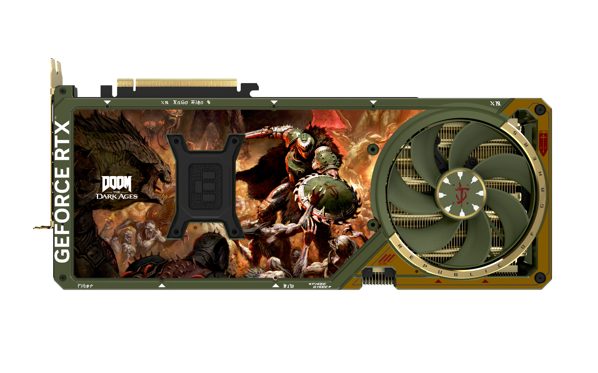 ROG Astral GeForce RTX 5080 DOOM Edition Graphics Card Rear