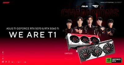 In The News:&nbsp;ASUS Announces T1 GeForce RTX 5070 and RTX 5060 Ti Graphics Cards