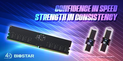 In The News: BIOSTAR Introduces DDR5 16GB UDIMM 4800MHz/5600MHz Memory