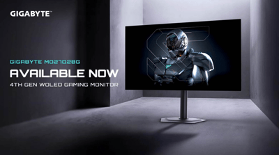 In The News: Gigabyte Announces Availability of 27” QHD 280Hz WOLED Gaming Monitor MO27Q28G with 4-Sided Borderless Design