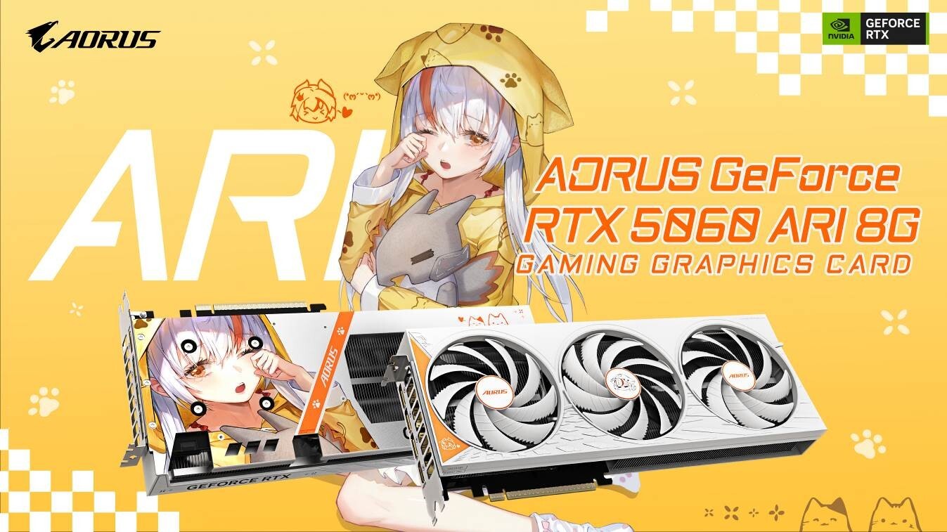 Gigabyte AORUS GeForce RTX 5060 ARI 8G