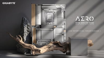 In The News: Gigabyte Unveils Wood-themed X870E AERO X3D WOOD AM5 Motherboard