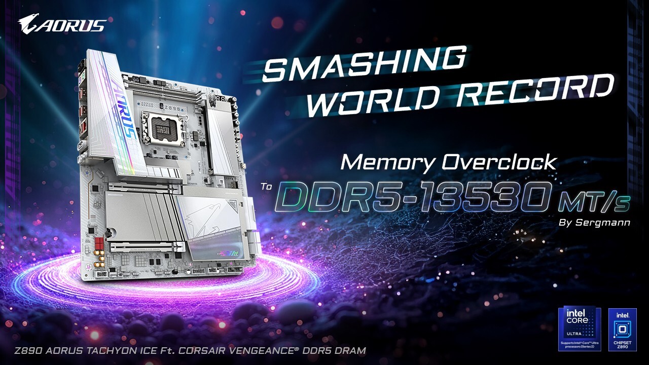 Gigabyte Z890 AORUS TACHYON ICE DDR5 13530 World Record (1)