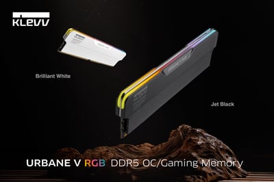 In The News: KLEVV Expands URBANE V RGB DDR5 Gaming/OC Memory Series with an All-new Jet Black Edition
