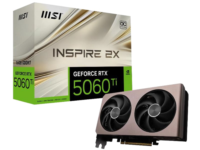 MSI GeForce RTX 5060 Ti 16G INSPIRE 2X OC