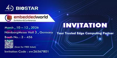 In The News:&nbsp;BIOSTAR to Showcase IPC and Edge AI Computing Solutions at Embedded World 2026, Germany