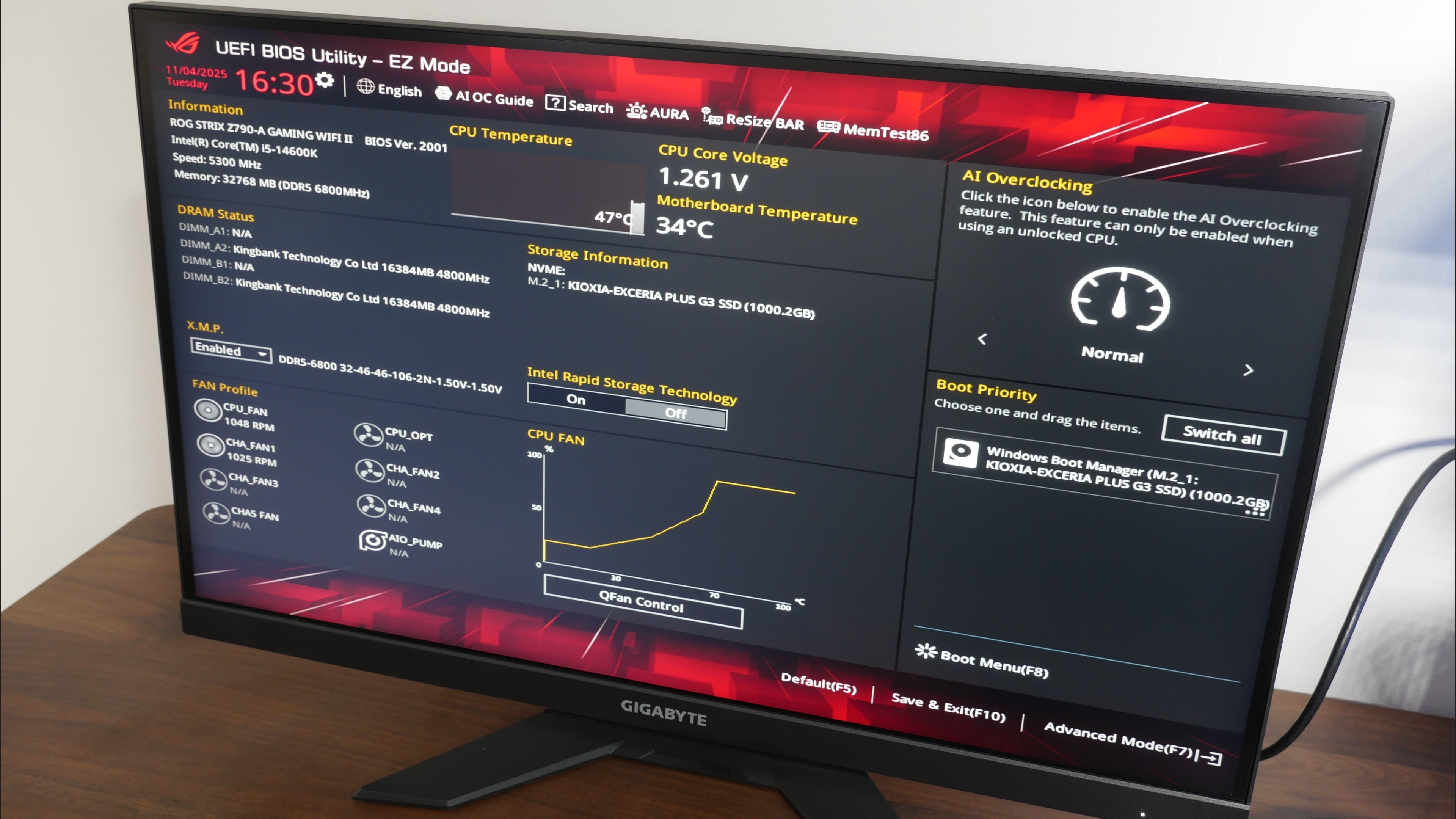 KingBank DDR5 Dark SoarBlade RGB BIOS Configuration (1)