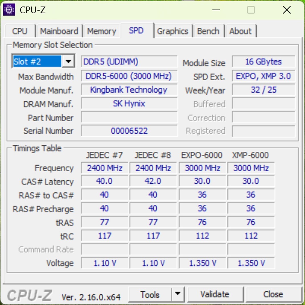 KingBank DDR5 SoarBlade RGB CPU-Z (3)