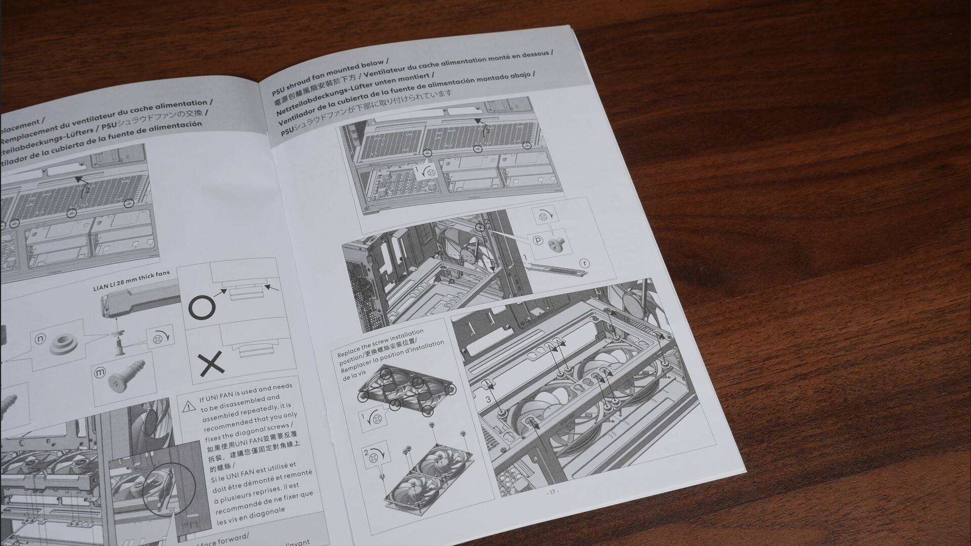 Lian Li LANCOOL 217 INF Bottom Panel Underside Fan Mounting