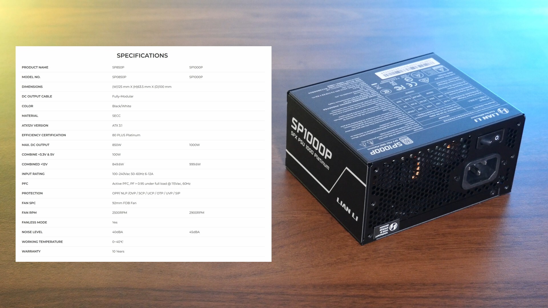 Lian Li SP1000P Specifications