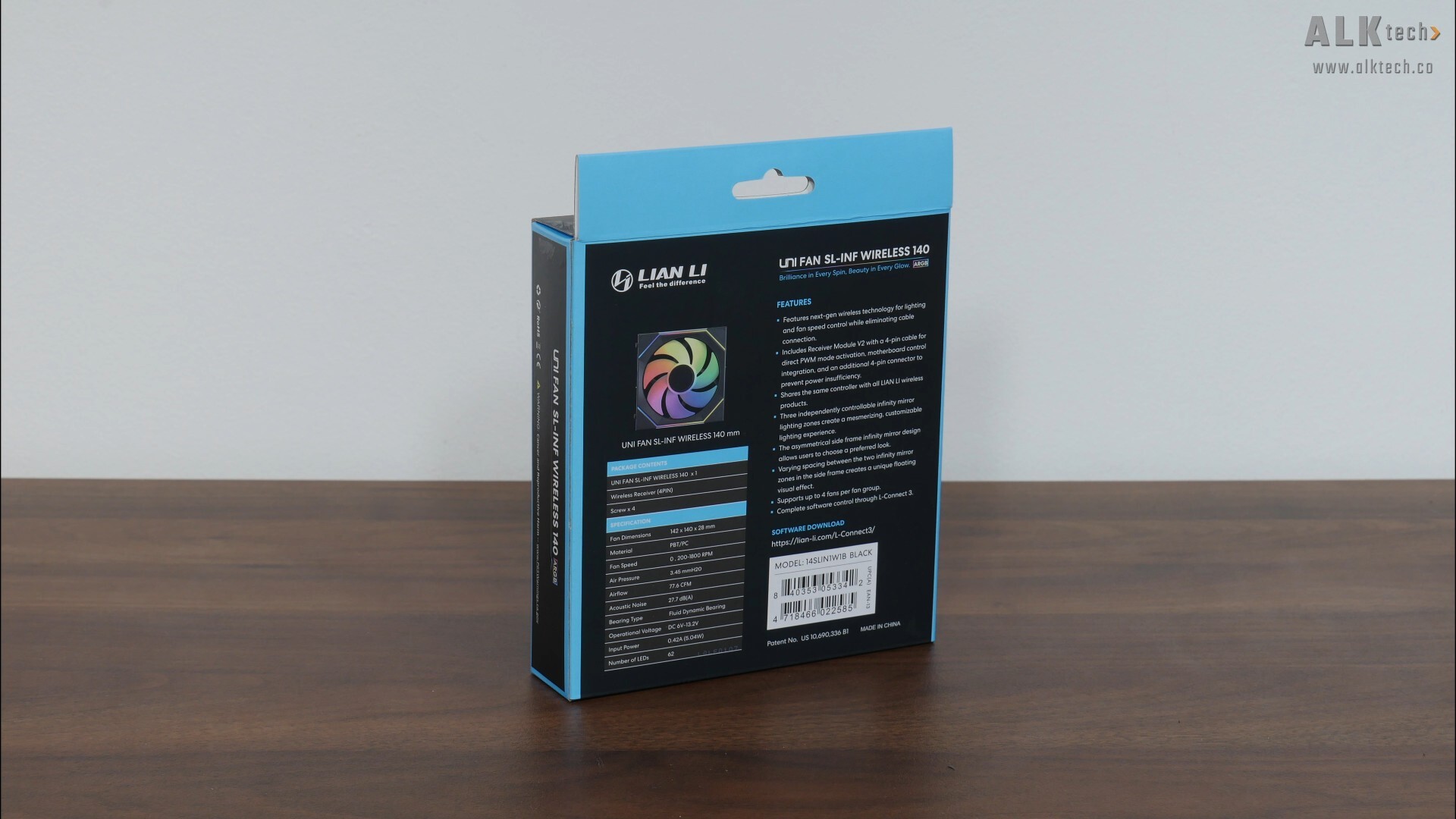Lian Li Uni Fan SL-Inf Wireless 140 Packaging (Rear)