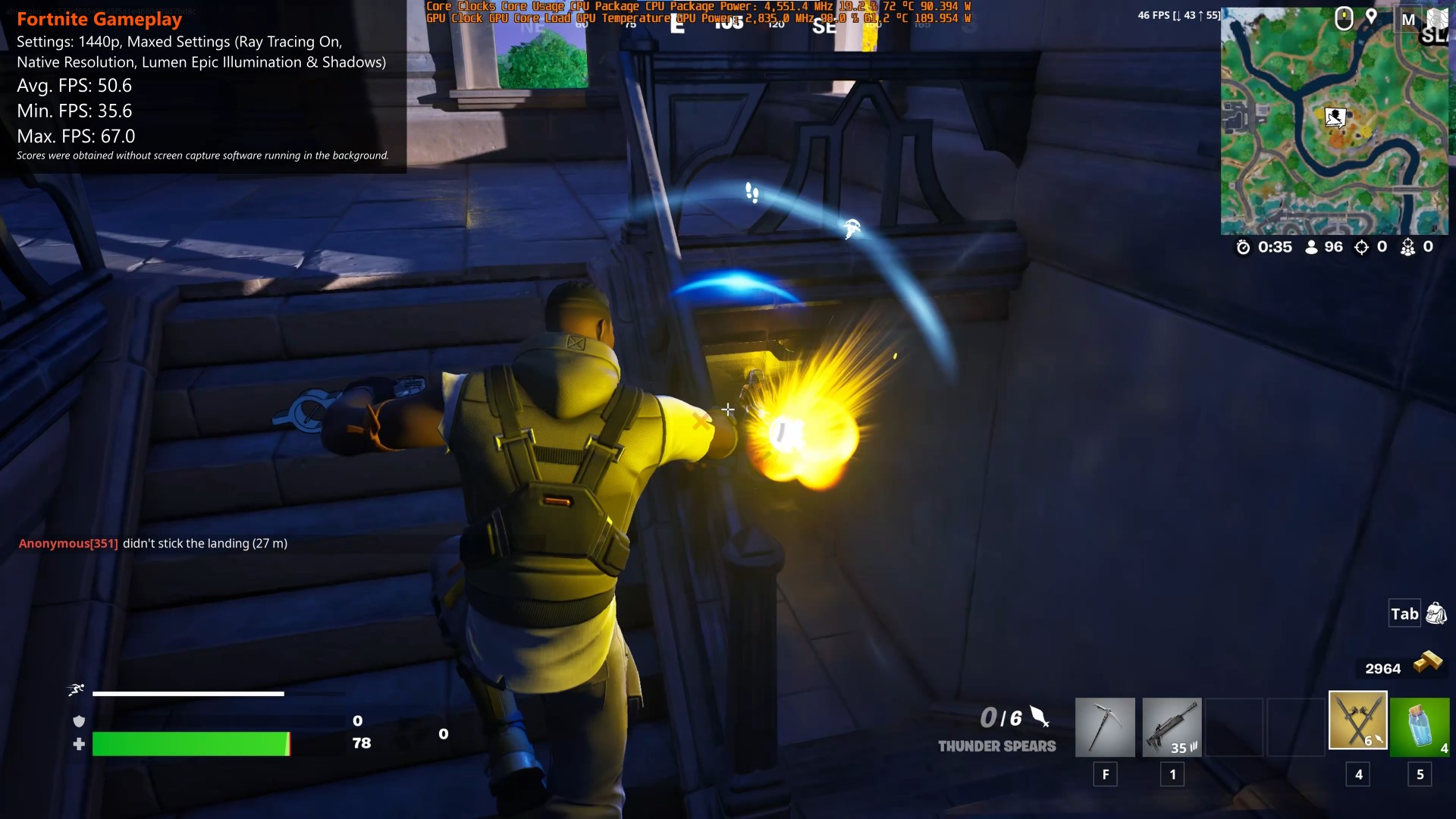 MSI GeForce RTX 4070 GAMING X TRIO 12G Fortnite Gameplay