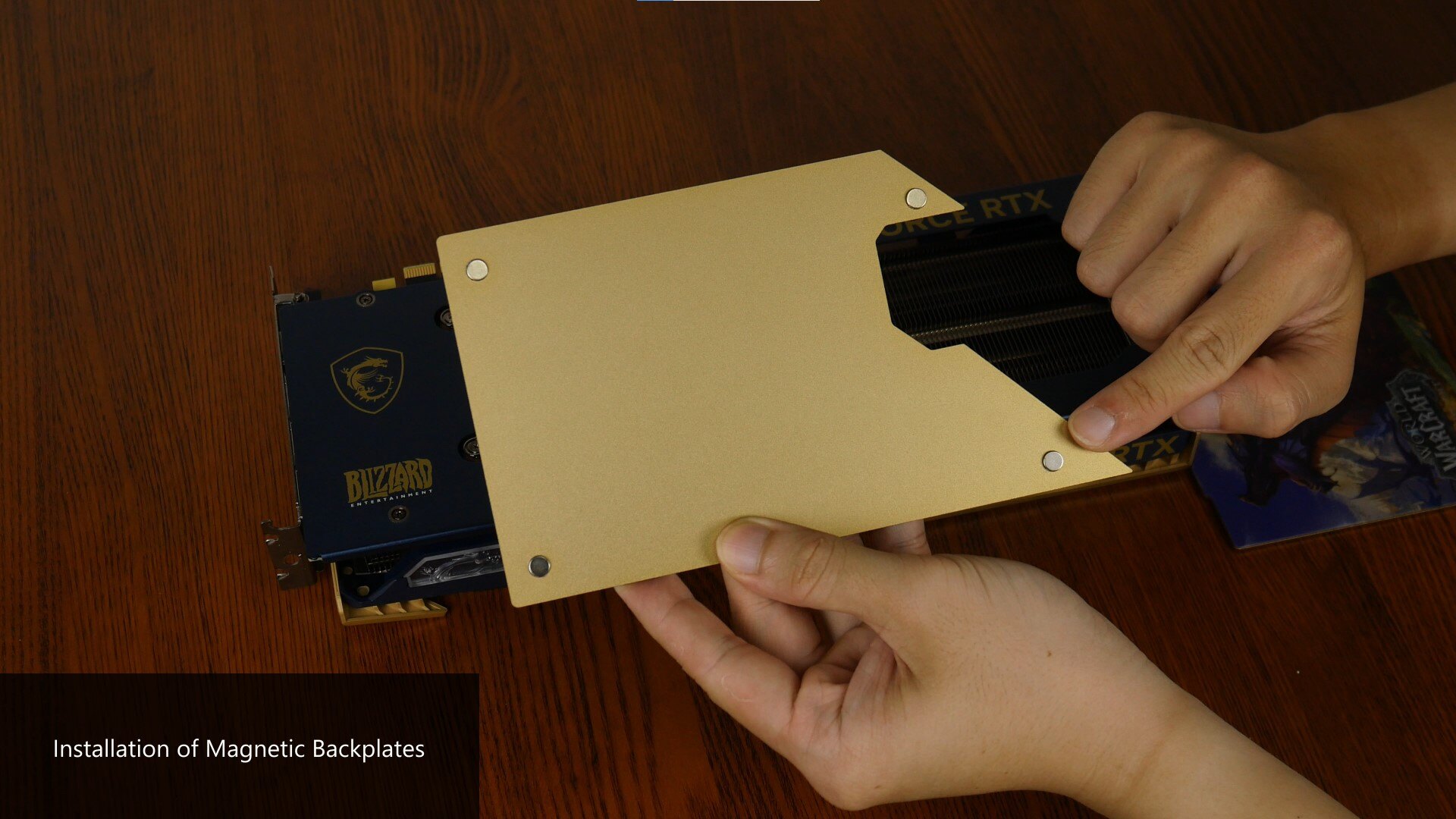 MSI GeForce RTX 4070 SUPER 12G GAMING SLIM World of Warcraft EDITION Magnetic Backplate Installation