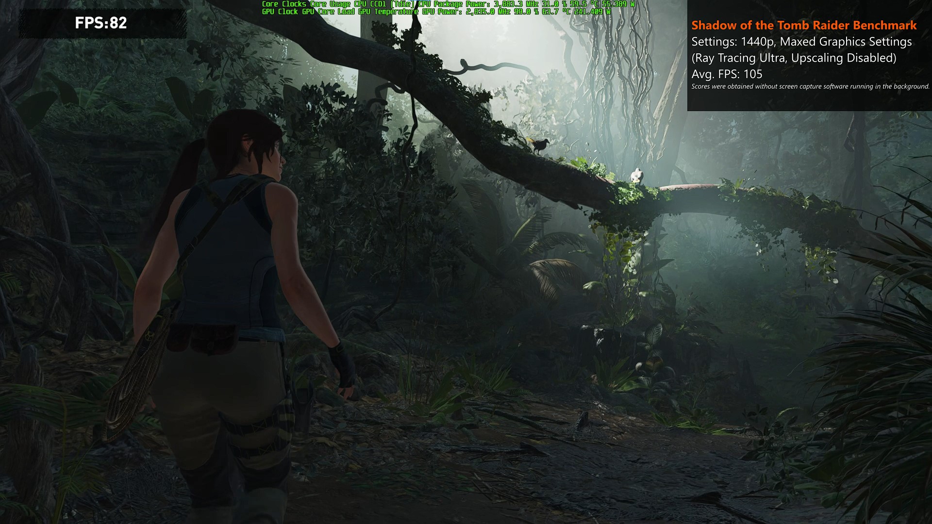 MSI GeForce RTX 4070 Ti SUPRIM X 12G Shadow of the Tomb Raider Benchmark Results