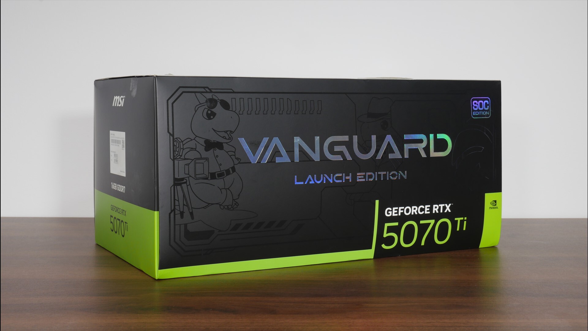 MSI GeForce RTX 5070 Ti 16G VANGUARD SOC LAUNCH EDITION Packaging (Front)