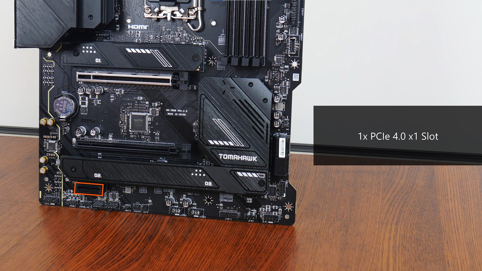 MSI MAG B760 TOMAHAWK WIFI PCIe 4.0 x1 Slot