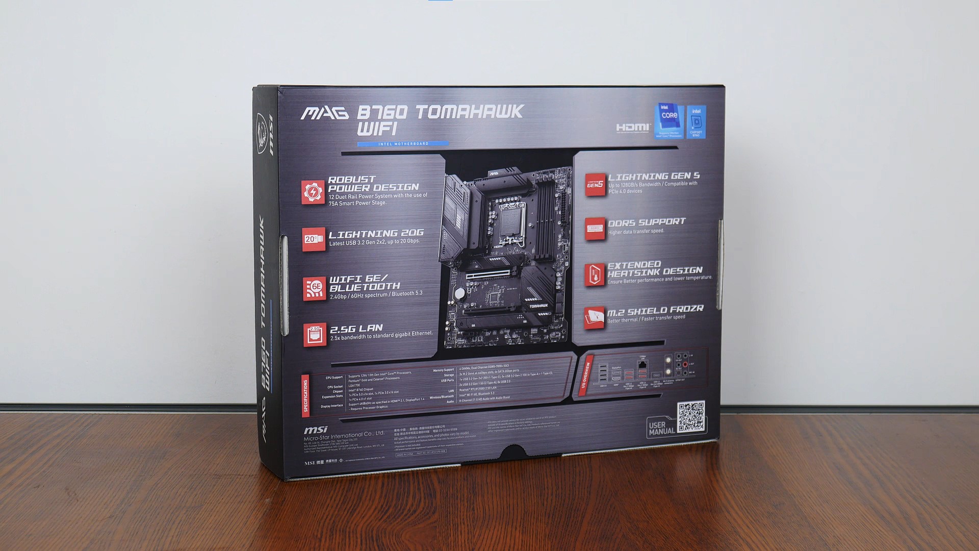 MSI MAG B760 TOMAHAWK WIFI Packaging (Rear)