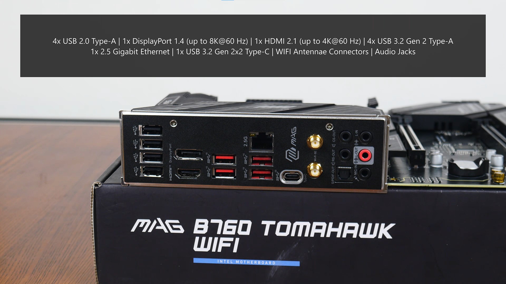 MSI MAG B760 TOMAHAWK WIFI Rear IO