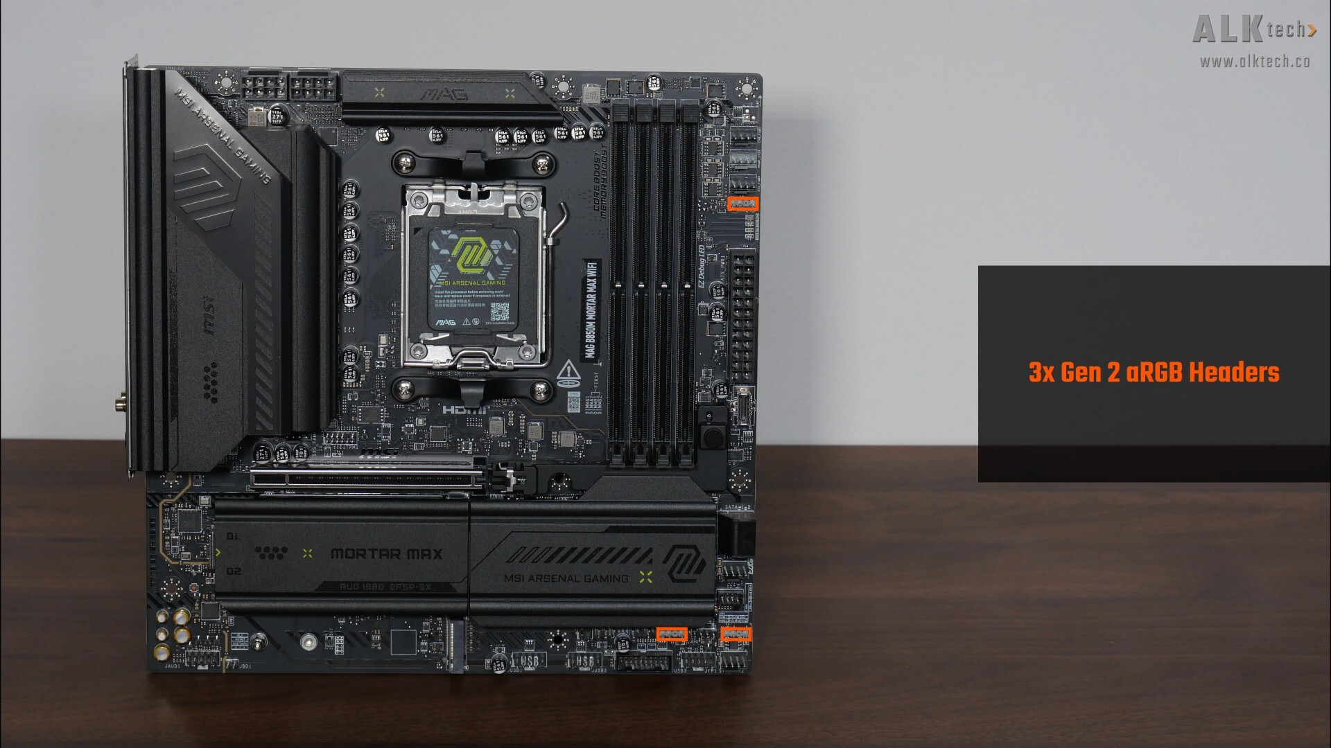 MSI MAG B850M MORTAR MAX WIFI ARGB Headers