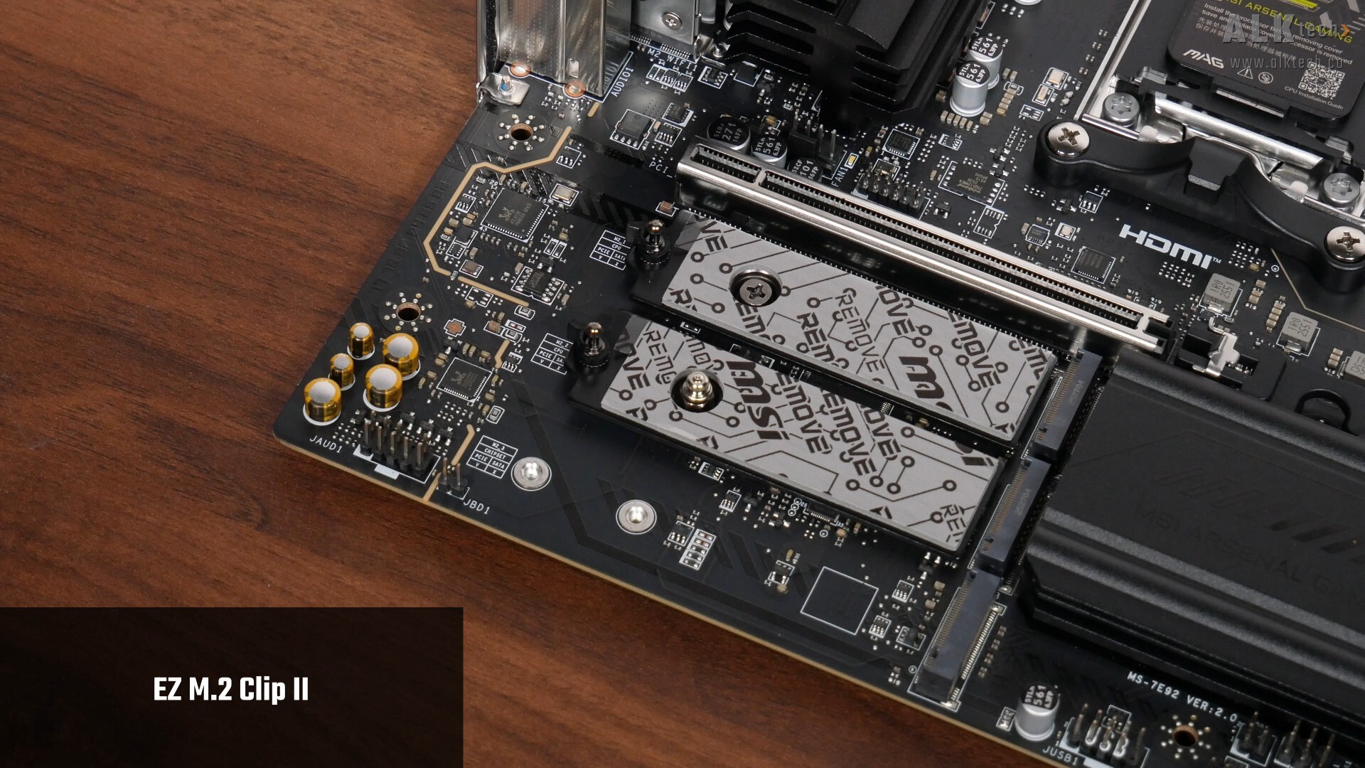 MSI MAG B850M MORTAR MAX WIFI EZ M.2 Clip II (PCIe 5.0 x4 Slot Installed)