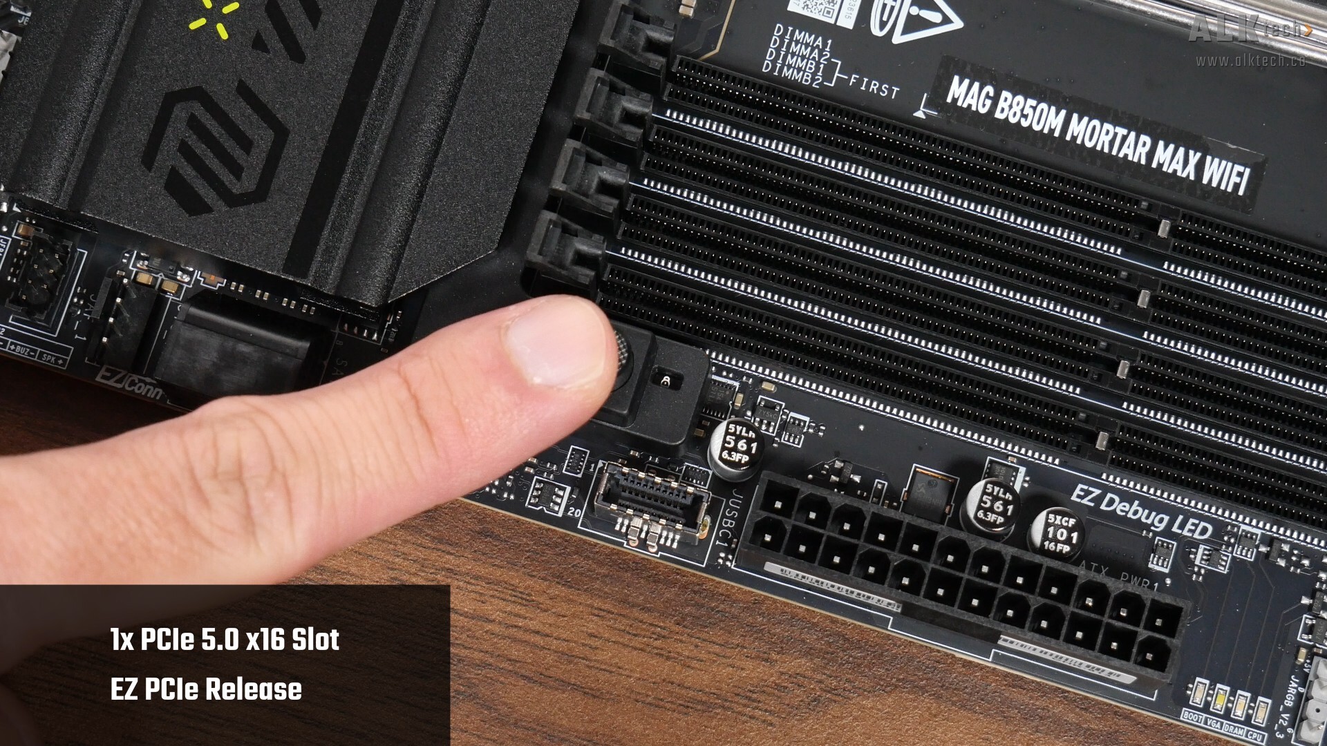 MSI MAG B850M MORTAR MAX WIFI EZ PCIe Release Latch Status