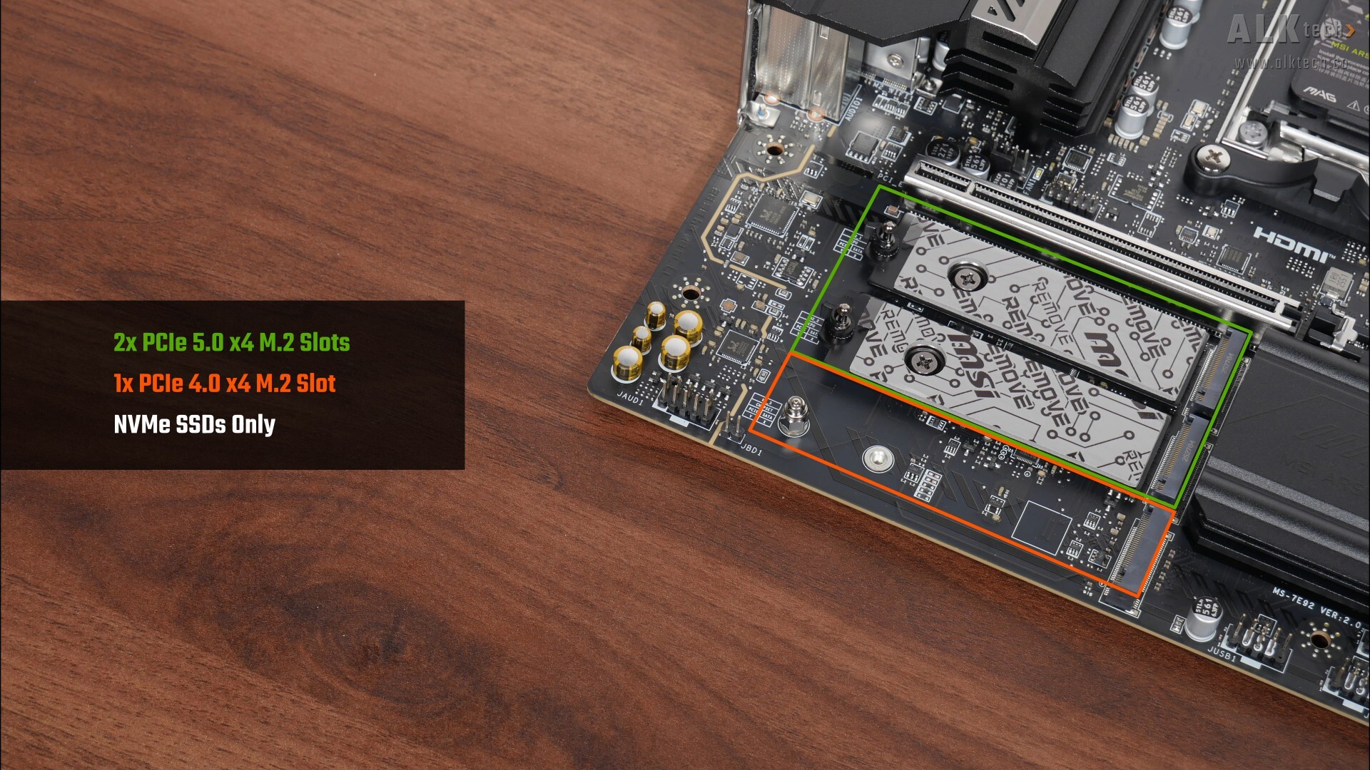 MSI MAG B850M MORTAR MAX WIFI M.2 Slots (Front)