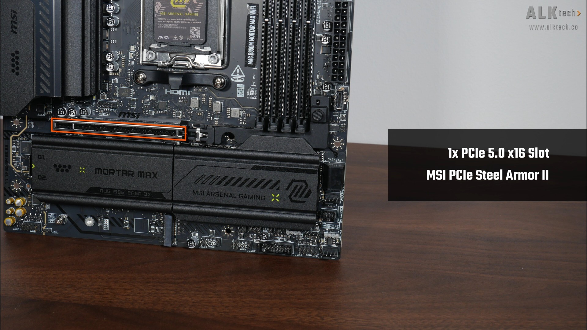 MSI MAG B850M MORTAR MAX WIFI PCIe 5.0 x16 Slot